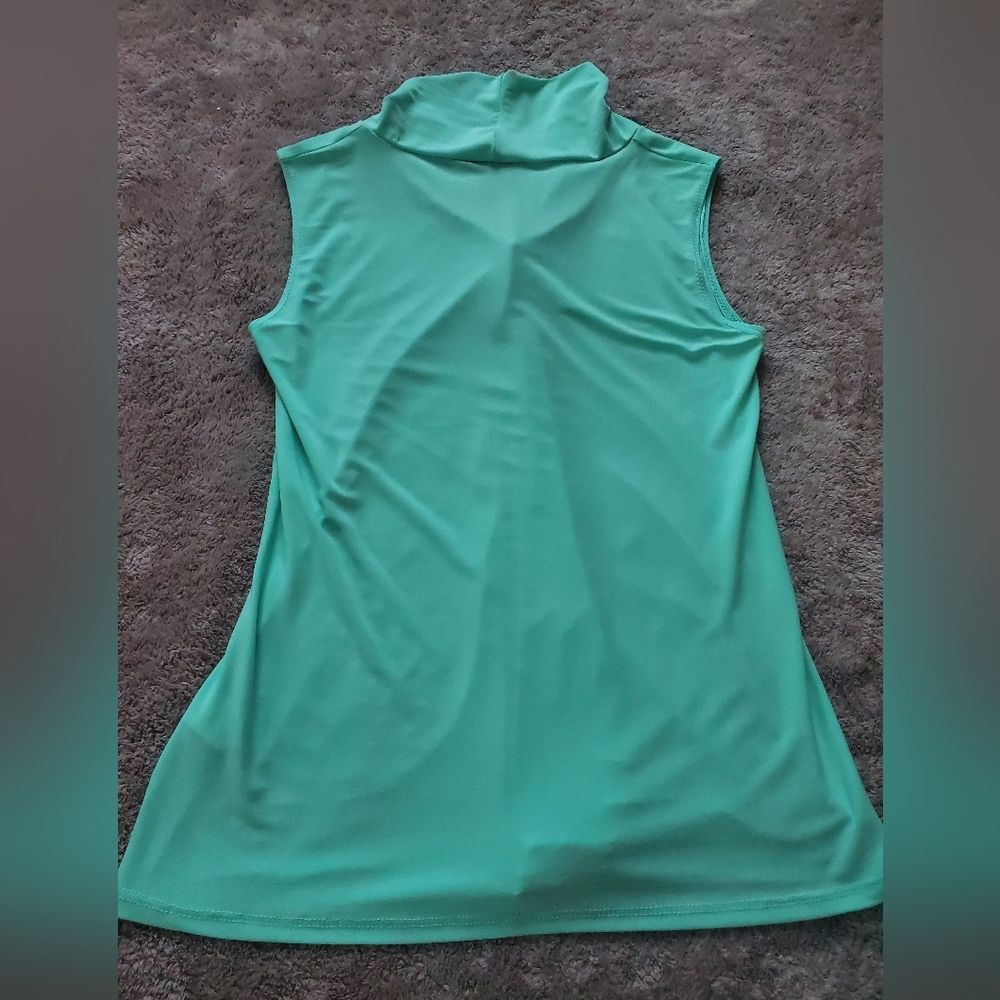 Mint Green Sleeveless Tie-Neck Blouse Size M - Picture 4 of 6